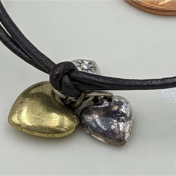 Fossil Gold and Silver Tone Heart Charm Bracelet - Picture 3 of 8